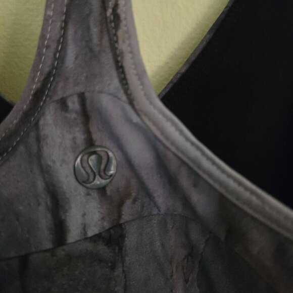 Lululemon Retreat Bra Mini Hazy Horizon Storm Bark Berry/Black Reversible Size 8 - Picture 9 of 9